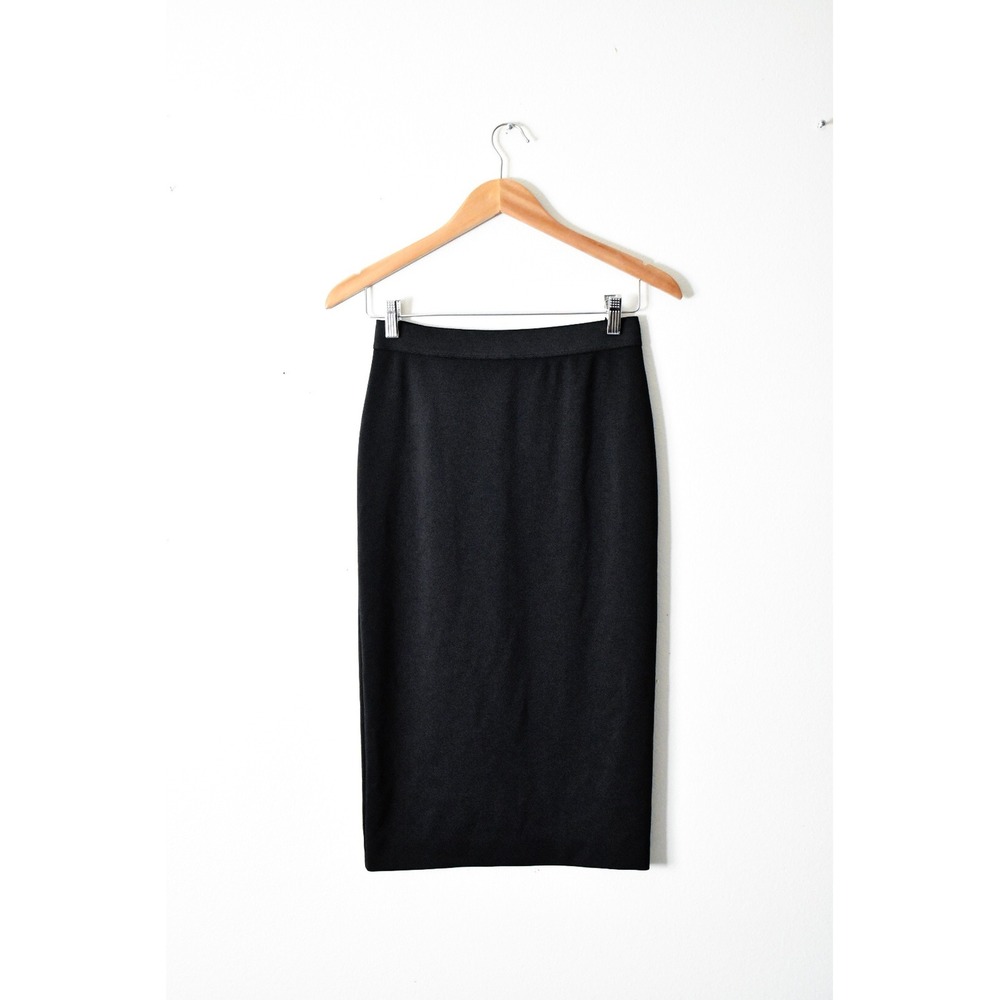 Alfani Pencil Skirt Women XS Black Modern Stretch Back‎ Zip Knee Length Workwear